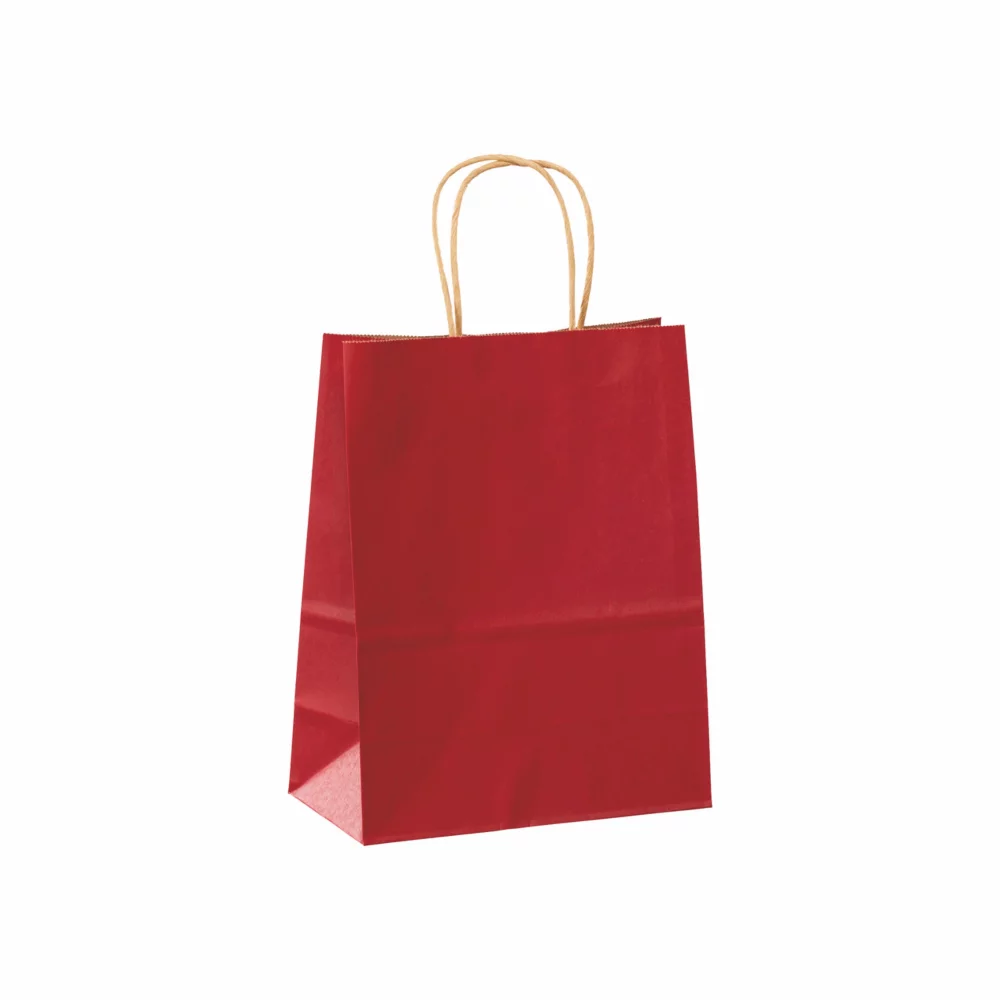 Color Tinted Kraft Paper Shopping Bag 1C1S (8.3"x4.3"x10.6")