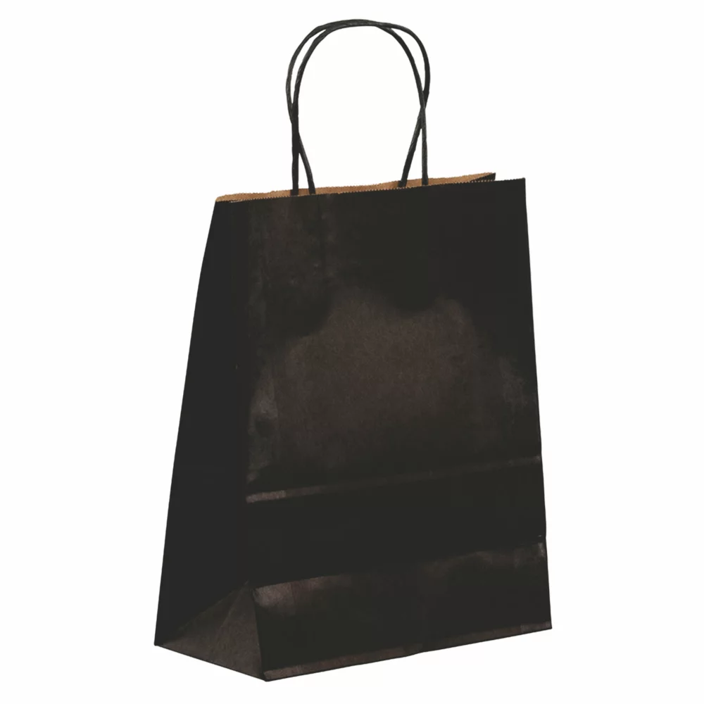 Sac de magasinage en papier kraft teinté couleur 1C1S (8,3" x 4,3" x 10,6")