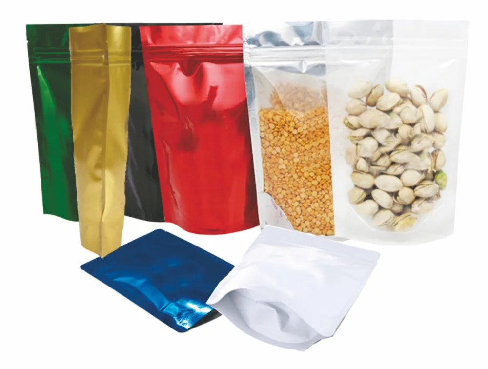 Clear or Opaque Plastic Stand Up Pouch w/Zipper Seal, 2C2S (9.25"x13"x4.72")