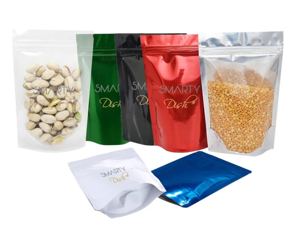 Clear Or Opaque Plastic Stand Up Pouch w/Zipper Seal, 1C2S (6.69"x9.84"x3.54")