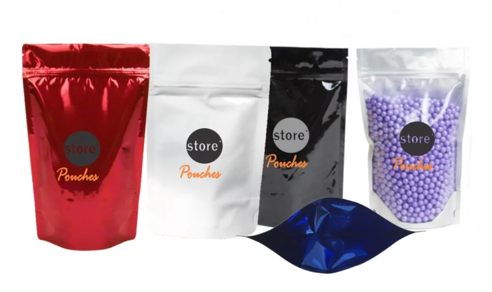 Clear Or Opaque Plastic Stand Up Pouch With Zipper Seal, 1C2S (7.48"x10.43"x4.33")