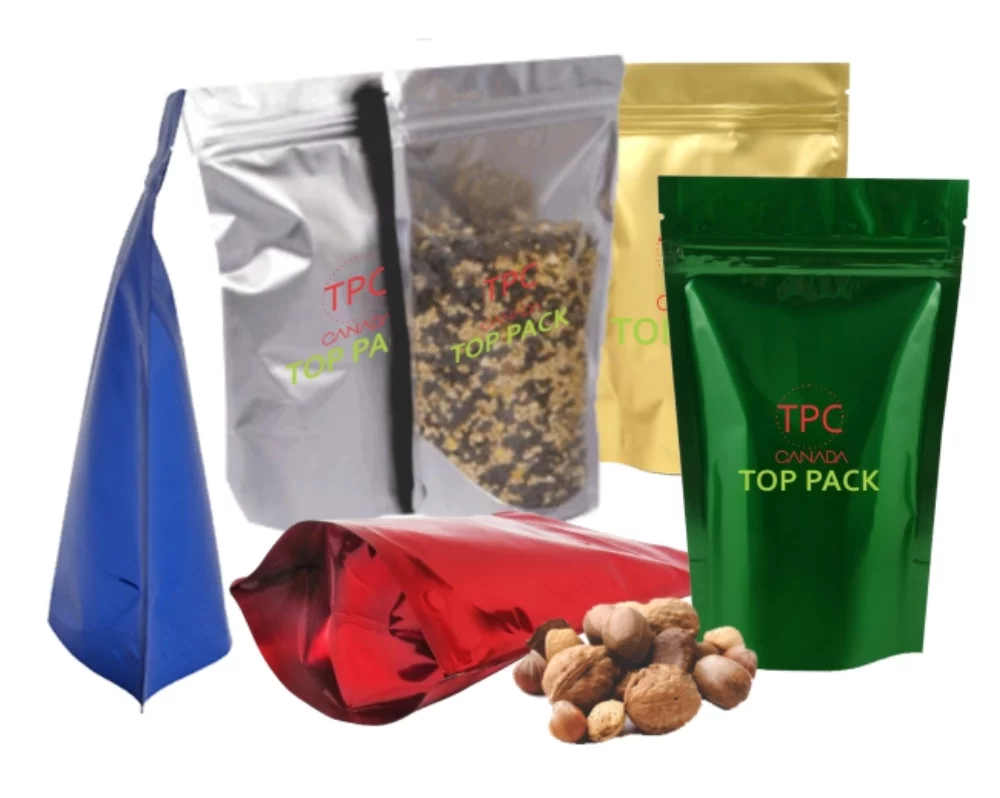 Clear or Opaque Plastic Stand Up Pouch w/Zipper Seal, 2C2S (8.27"x12.2"x4.33")