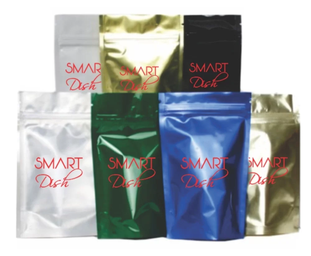 Pochette debout en plastique transparent ou opaque avec fermeture à glissière, 1C2S (9,25"x13"x4,25")