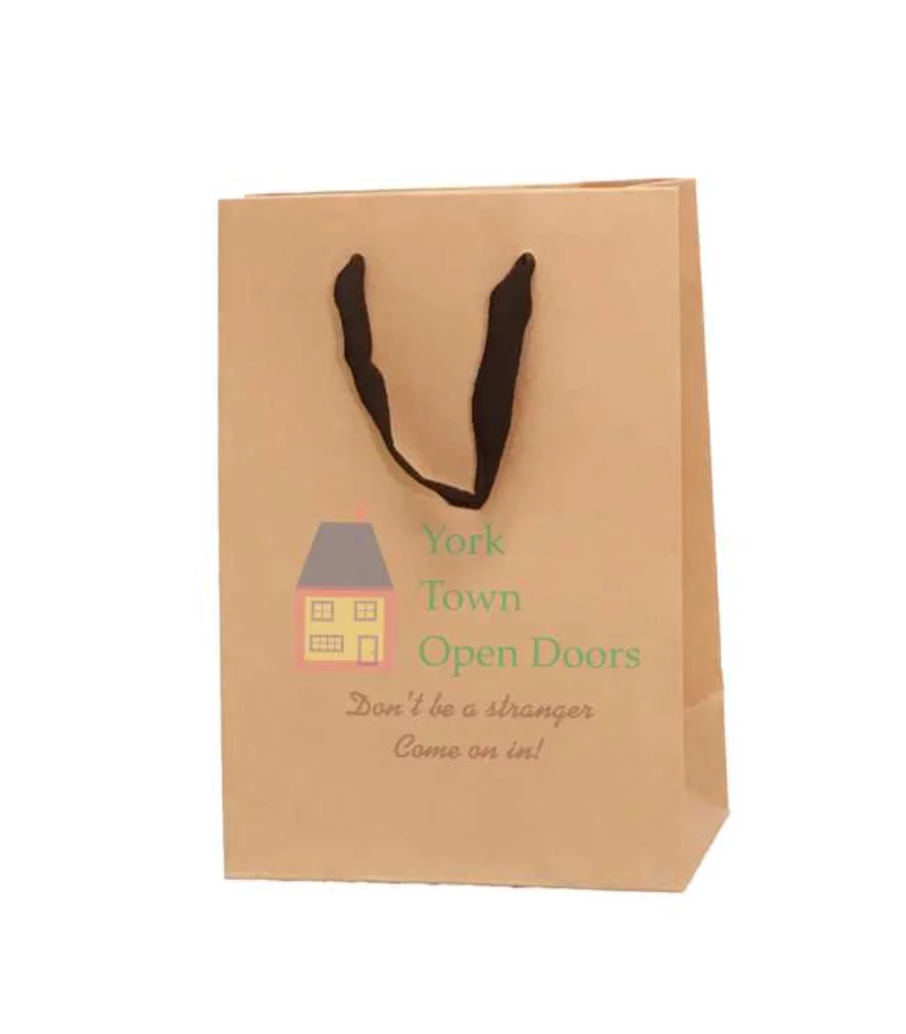 Cotton Twill Kraft Handle Gift Bag w/Digital Print (10"x5"x13")