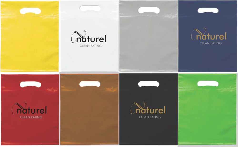Sacs découpés en dégradé de couleurs - Couleur recyclable - 2C2S (12" x 16" + 3")