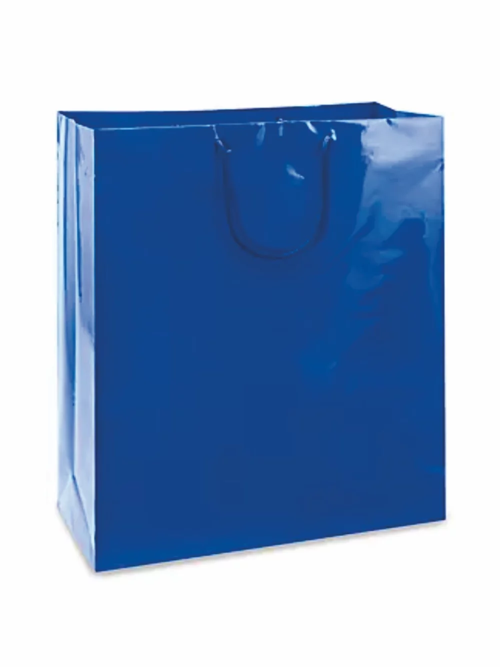 Sac cadeau avec poignée en corde brillante laminée (16"x6"x18")