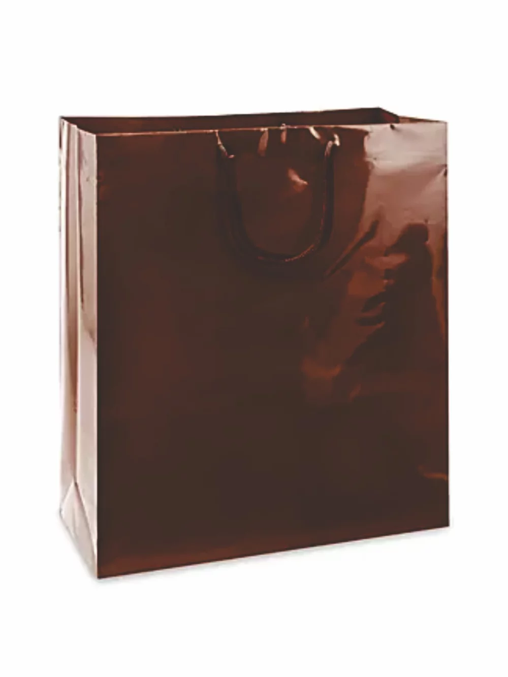 Sac cadeau avec poignée en corde brillante laminée (16"x6"x18")