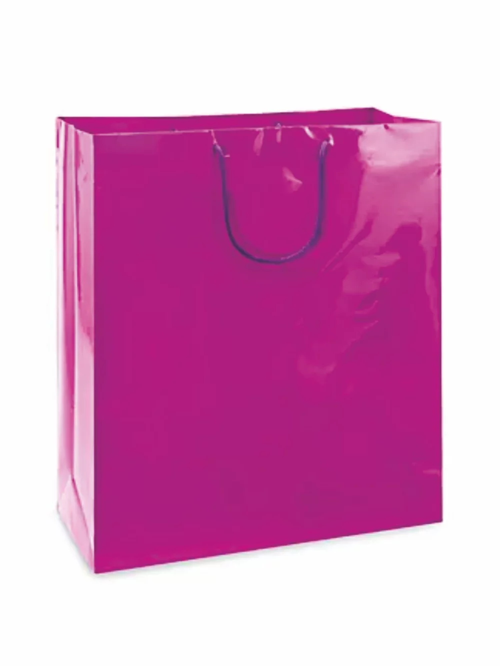 Sac cadeau avec poignée en corde brillante laminée (16"x6"x18")