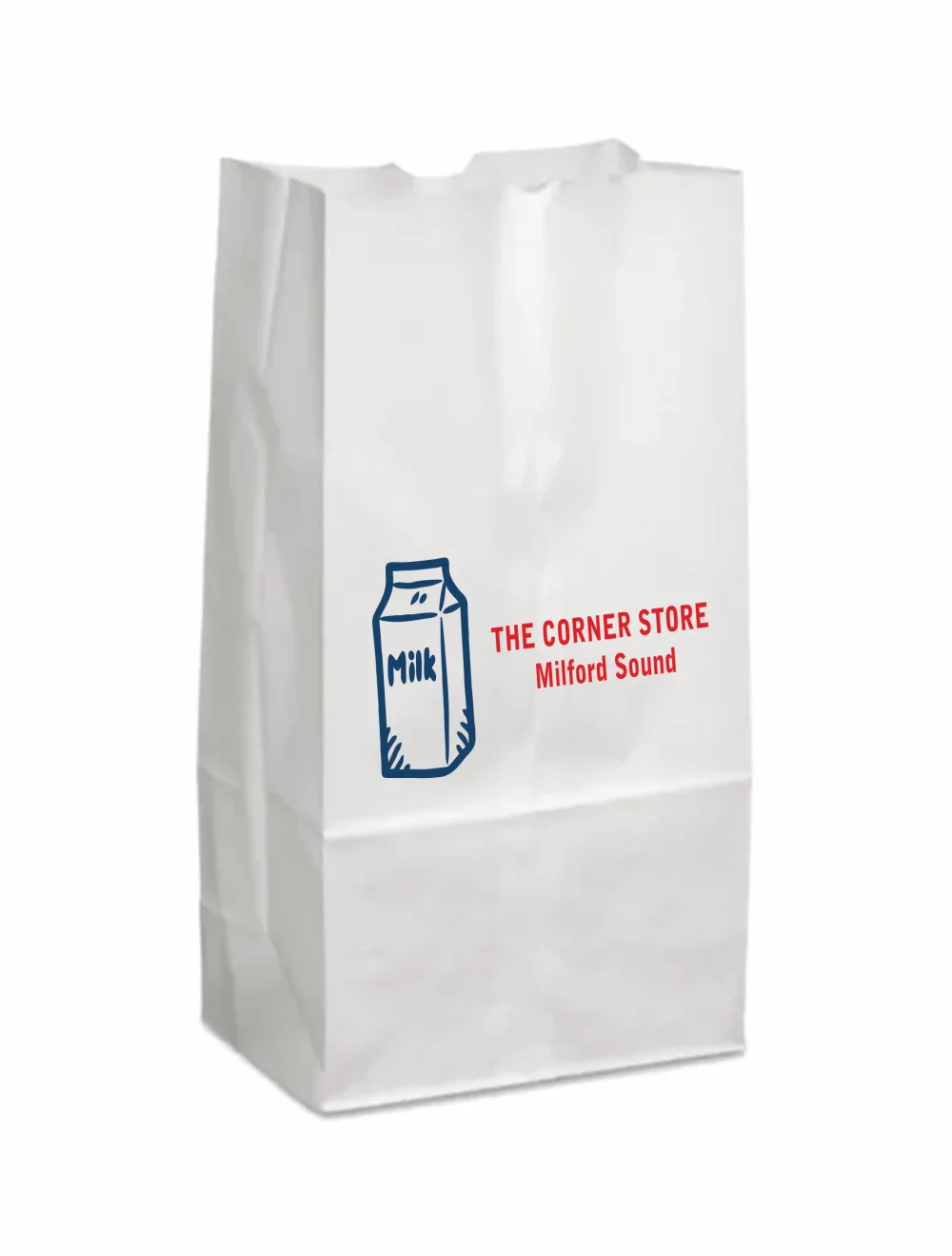 Grocery Bag White #5lb, 2C1S (5"X3X11")