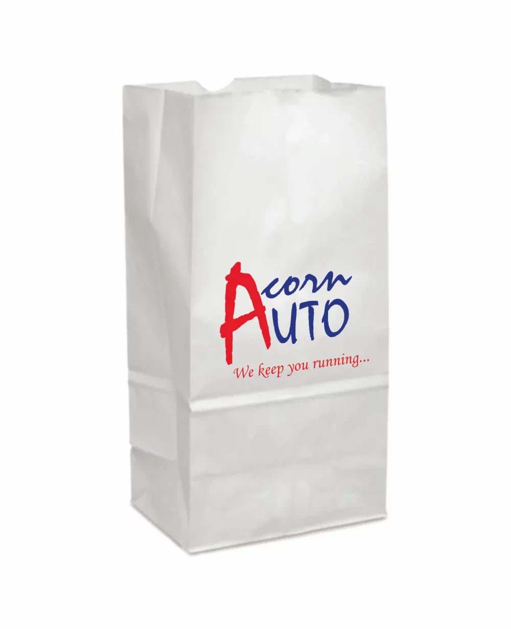 Grocery Bag White #8lb, 2C1S (6"X3X12")