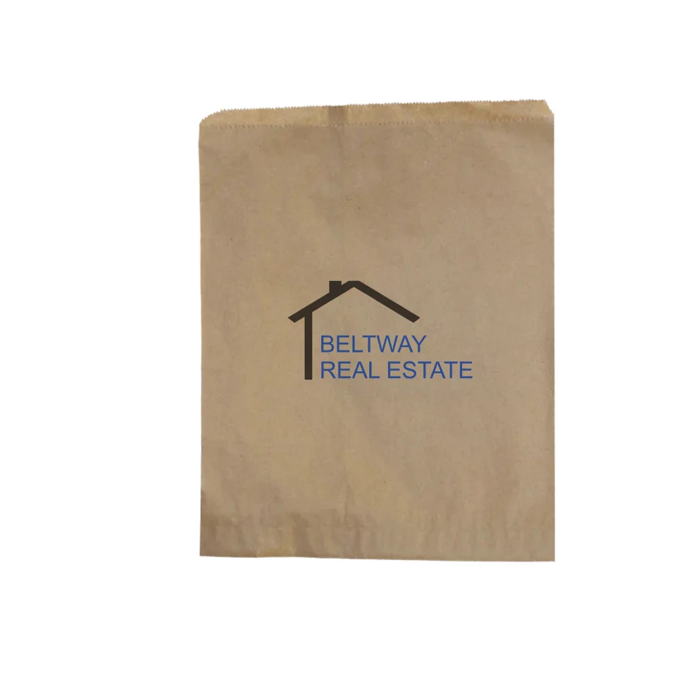 Sac à soufflets Kraft, 2 couleurs 1 face (13"X16")