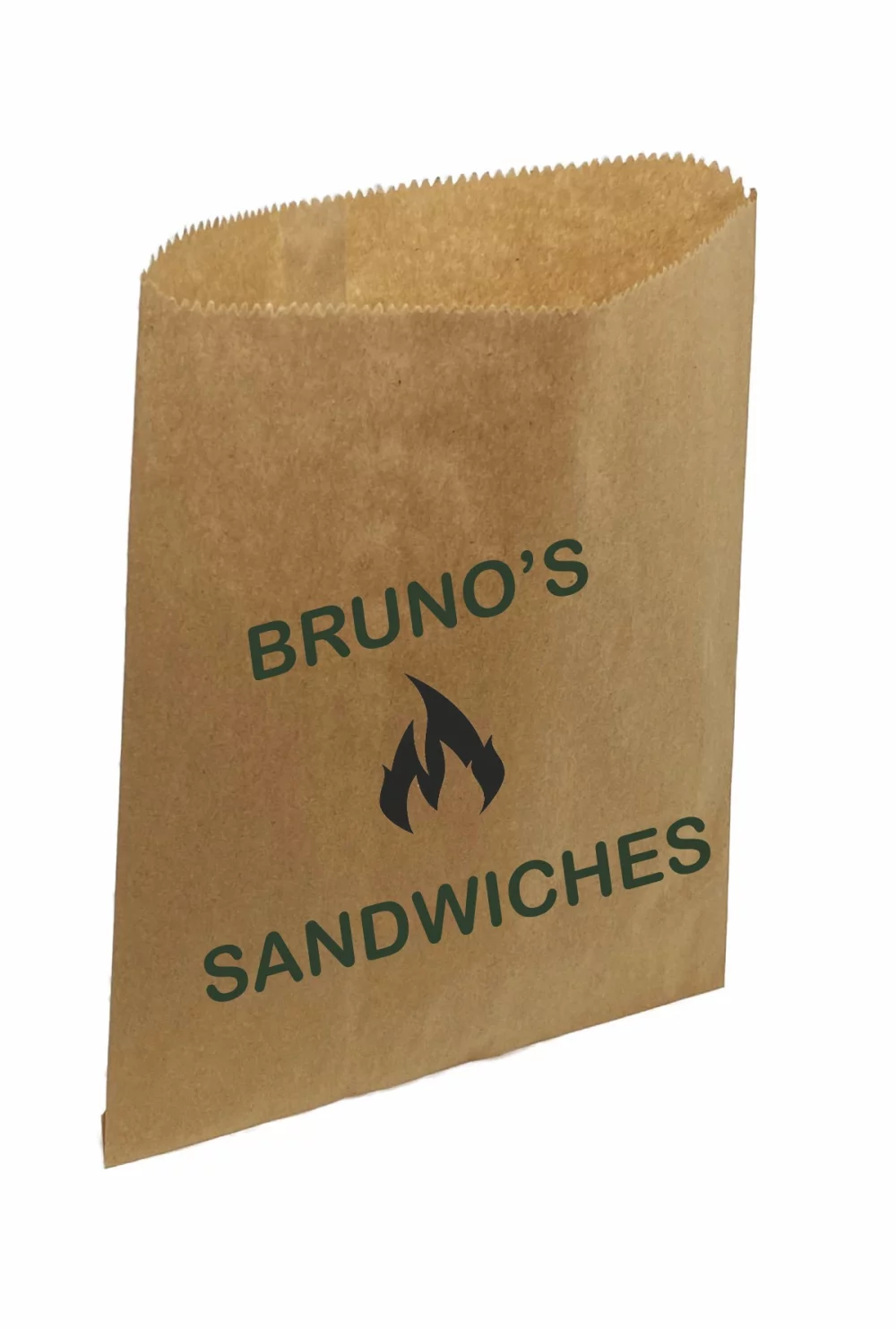 Sac à soufflet Kraft, 2 couleurs 1 face (6"X9")