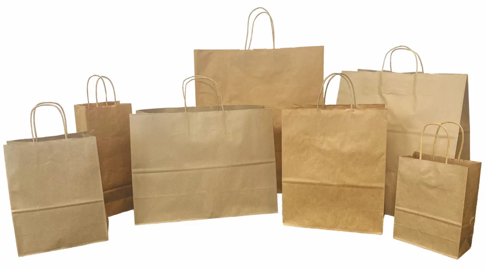 Recycled Natural Kraft Paper Shopping Bag - Digital Print (16'X6'X12")