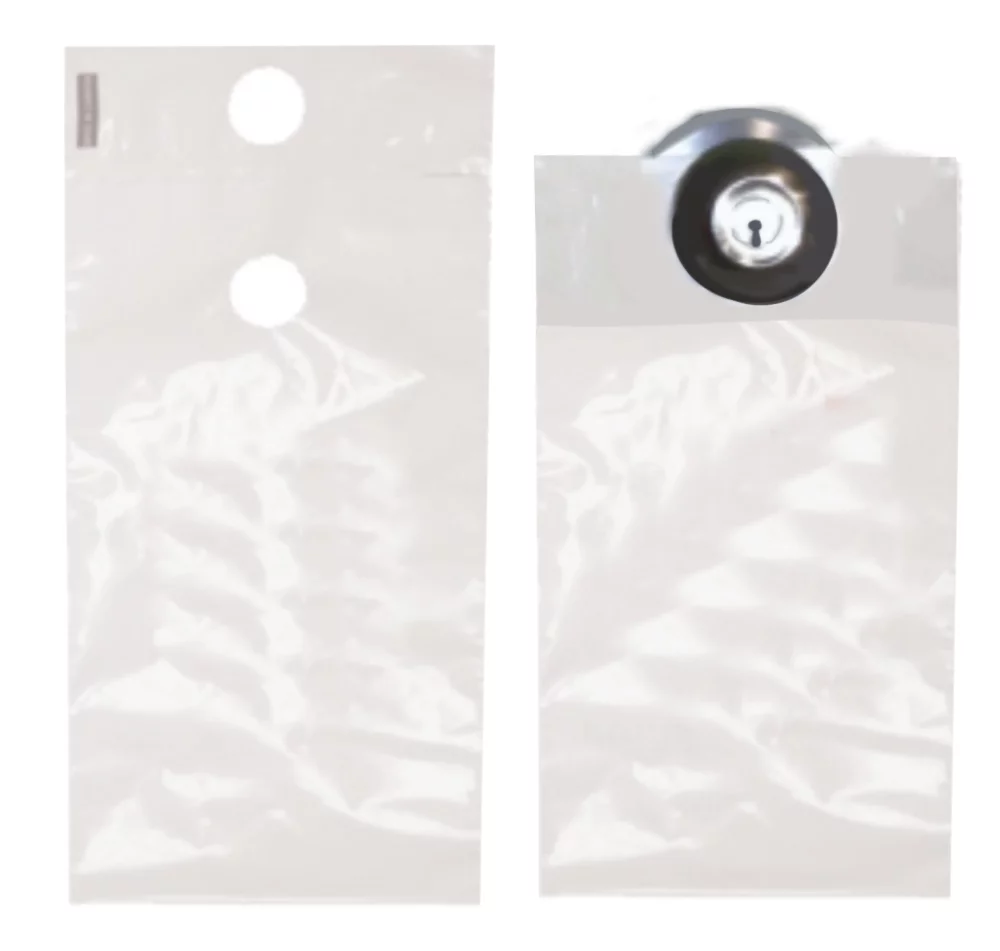 Sacs d'échantillonnage blancs 2C1S (6"x13"x2")