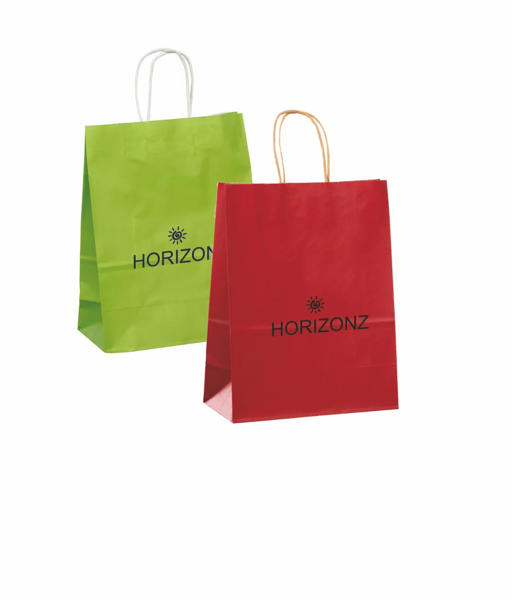 Color Tinted Kraft Paper Shopping Bag 1C1S (10"x5"x13")
