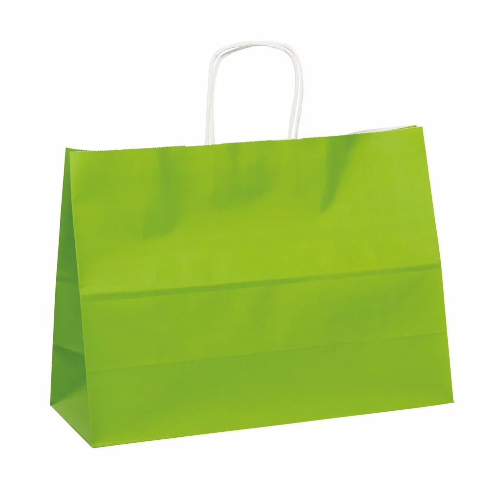Color Tinted Kraft Paper Shopping Bag 1C1S (16"x6"x12.5")