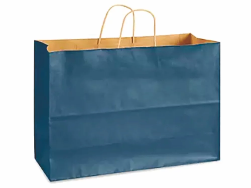Color Tinted Kraft Paper Shopping Bag 1C1S (16"x6"x12.5")