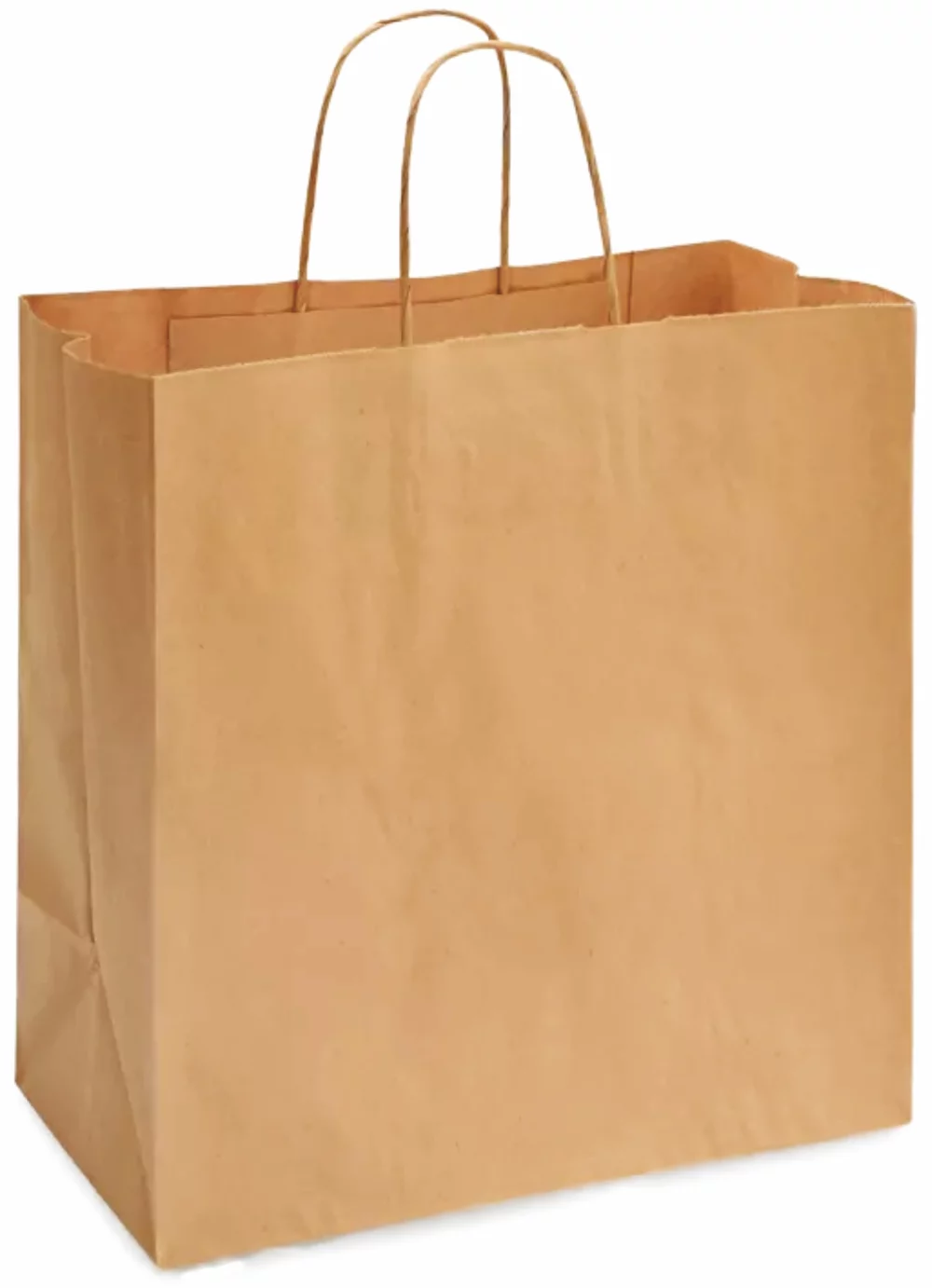 Recycled Natural Kraft Paper Shopping Bag 2C1S (13"x7"x13")