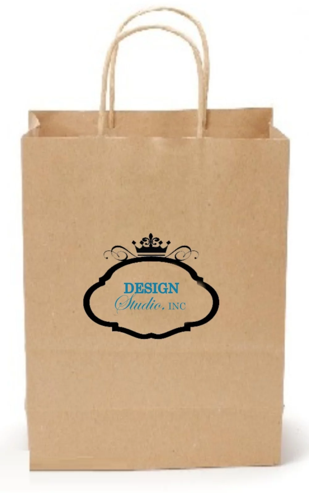 Recycled Natural Kraft Paper Shopping Bag 2C1S (13"x7"x17")