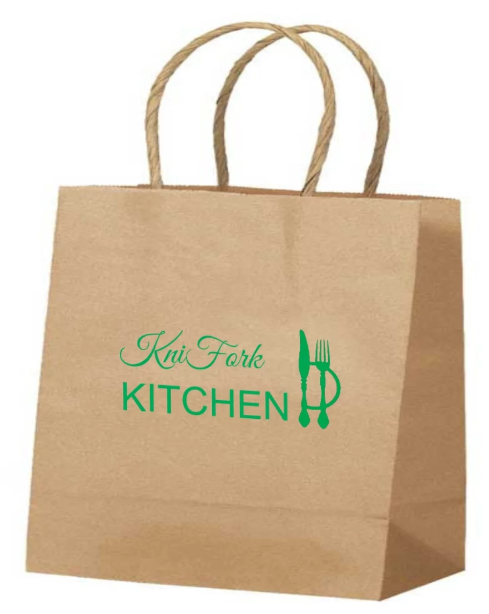 Recycled Natural Kraft Paper Shopping Bag 1C1S (14"x10"x15.5")