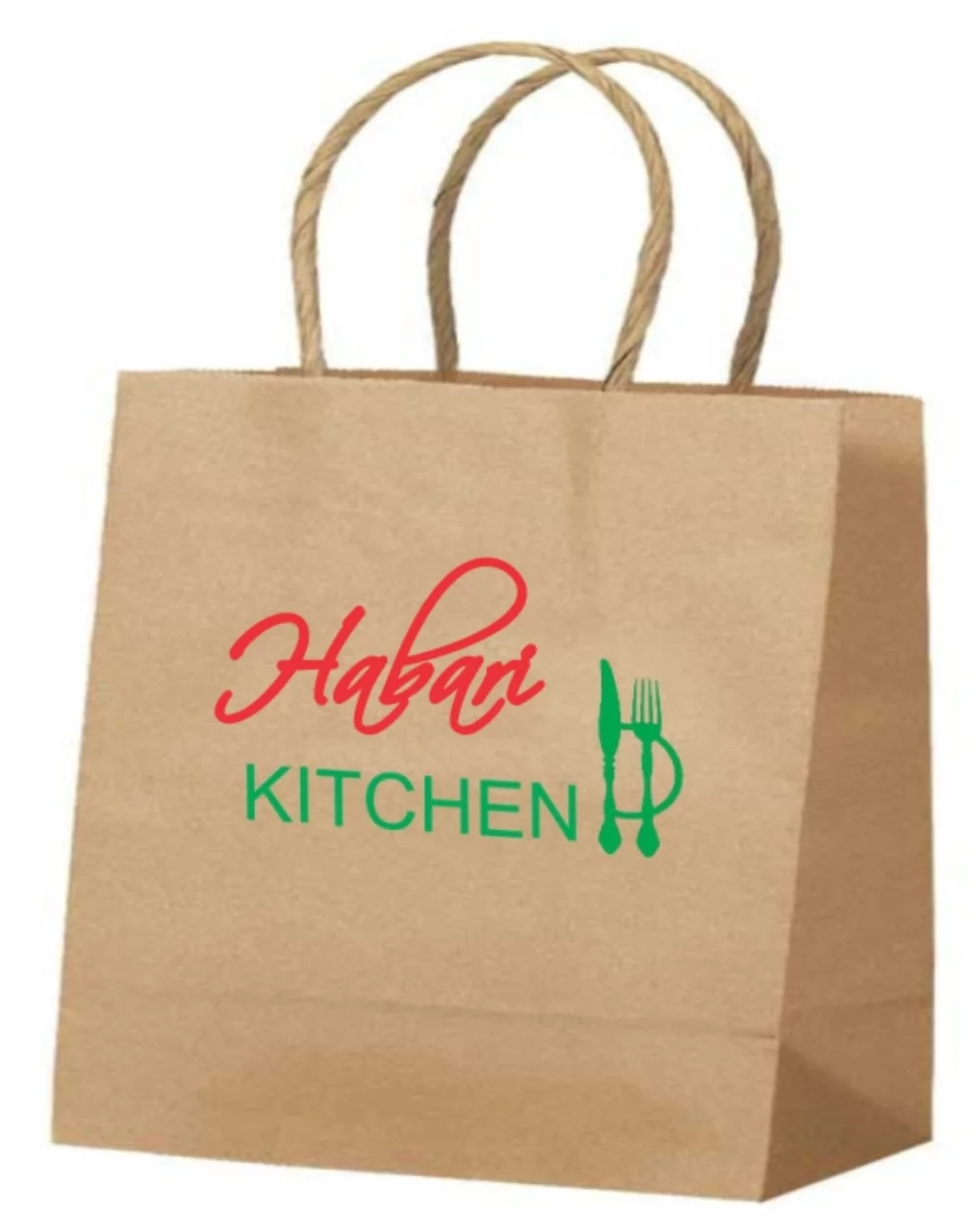 Recycled Natural Kraft Paper Shopping Bag 2C1S (14"x10"x15.5")