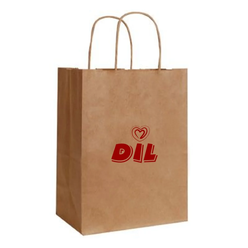 Recycled Natural Kraft Paper Shopping Bag 1C1S (16"x6"x19")