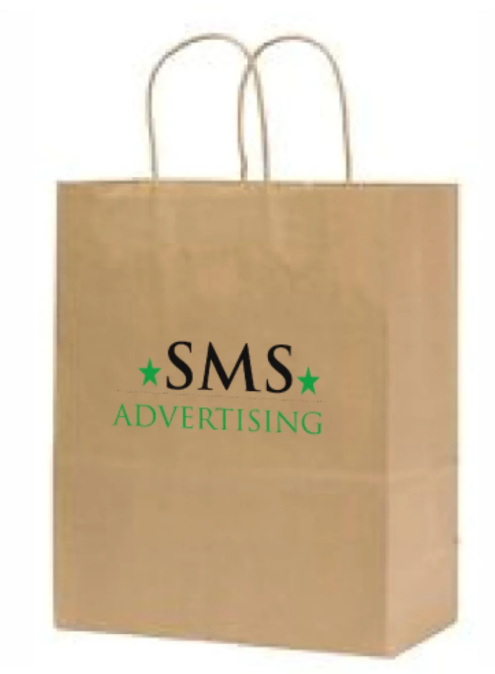 Recycled Natural Kraft Paper Shopping Bag 2C1S (16"x6"x19")