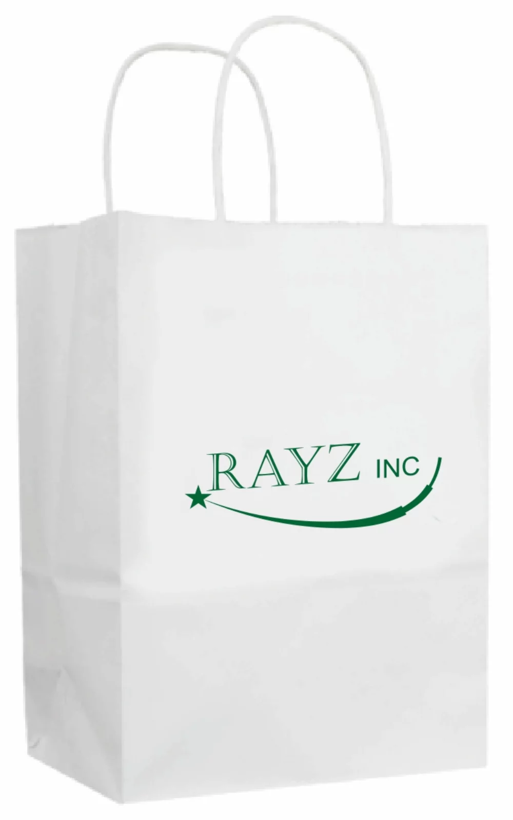 White Kraft Paper Shopping Bag 1C1S (10"x5"x13")
