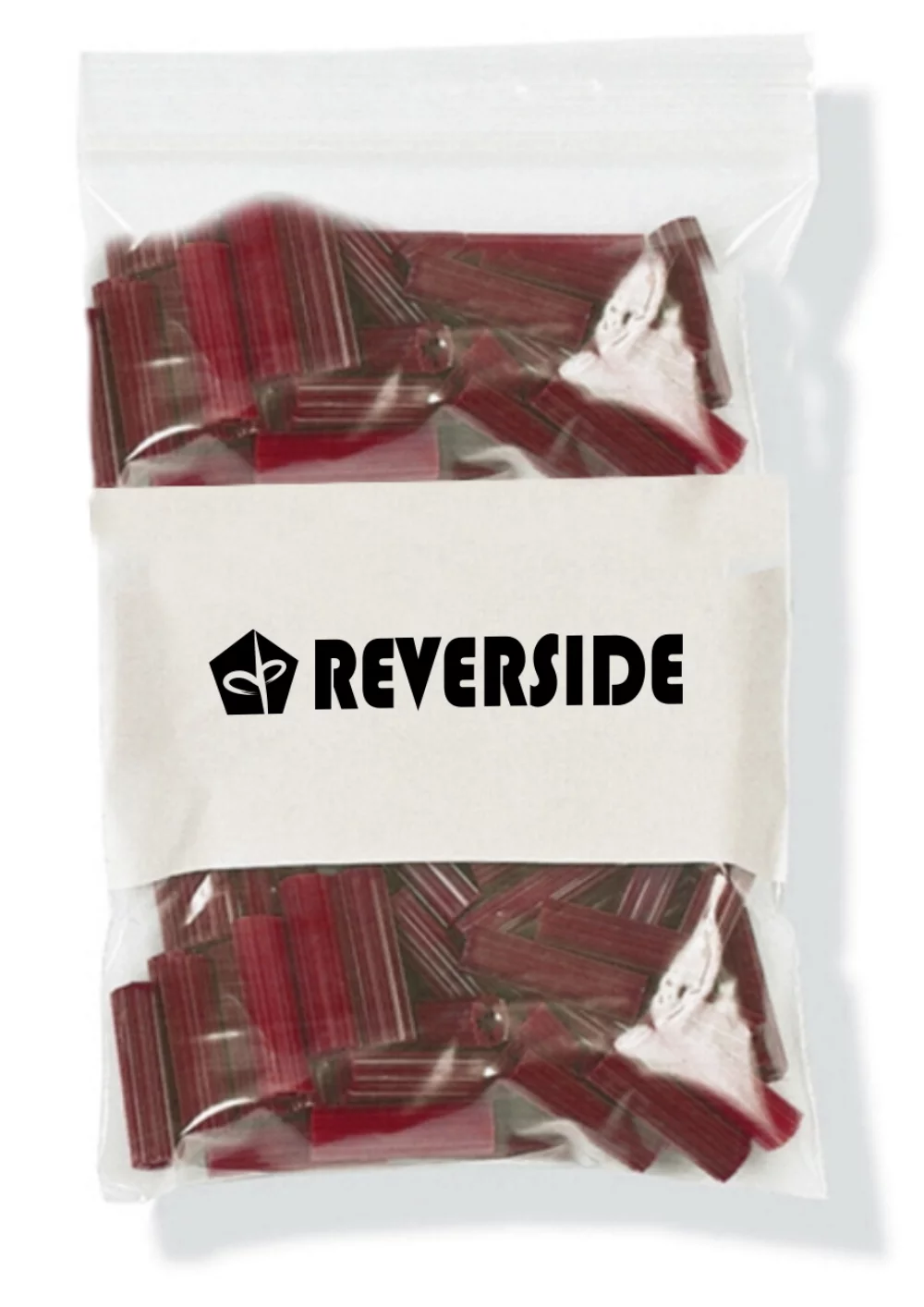 Clear Zip Lock Re closable Printed Bags w/ White Block 1C1S (6"x9")