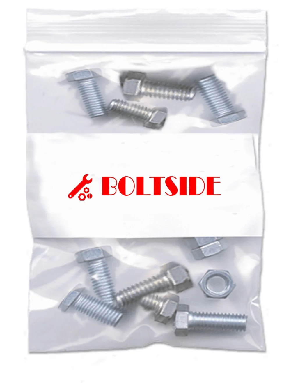 Clear Zip Lock Re closable Printed Bags w/White Block 1C1S (9"x12")
