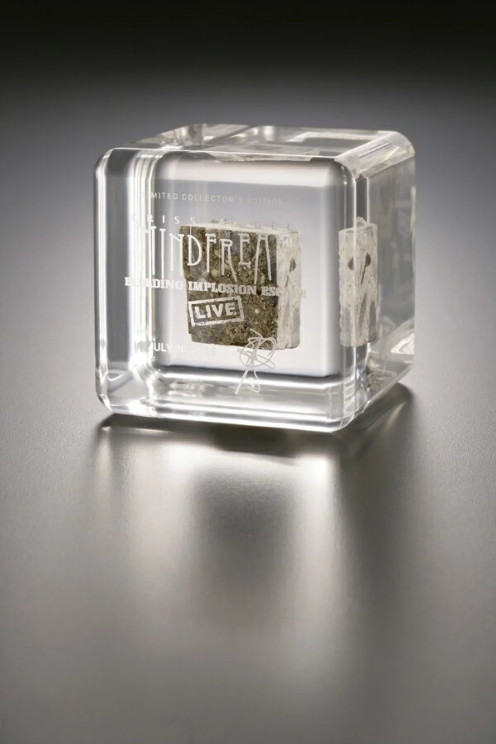 Lucite Embedment Cube Award w/ 3/8" Rounded Corner
