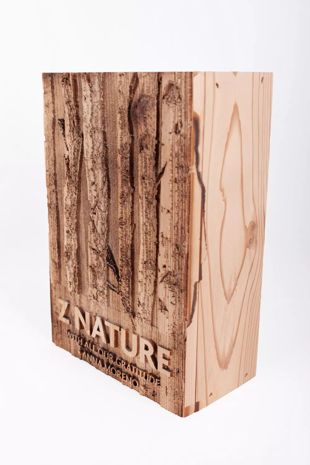 Red Cedar Wood Award with laser etching