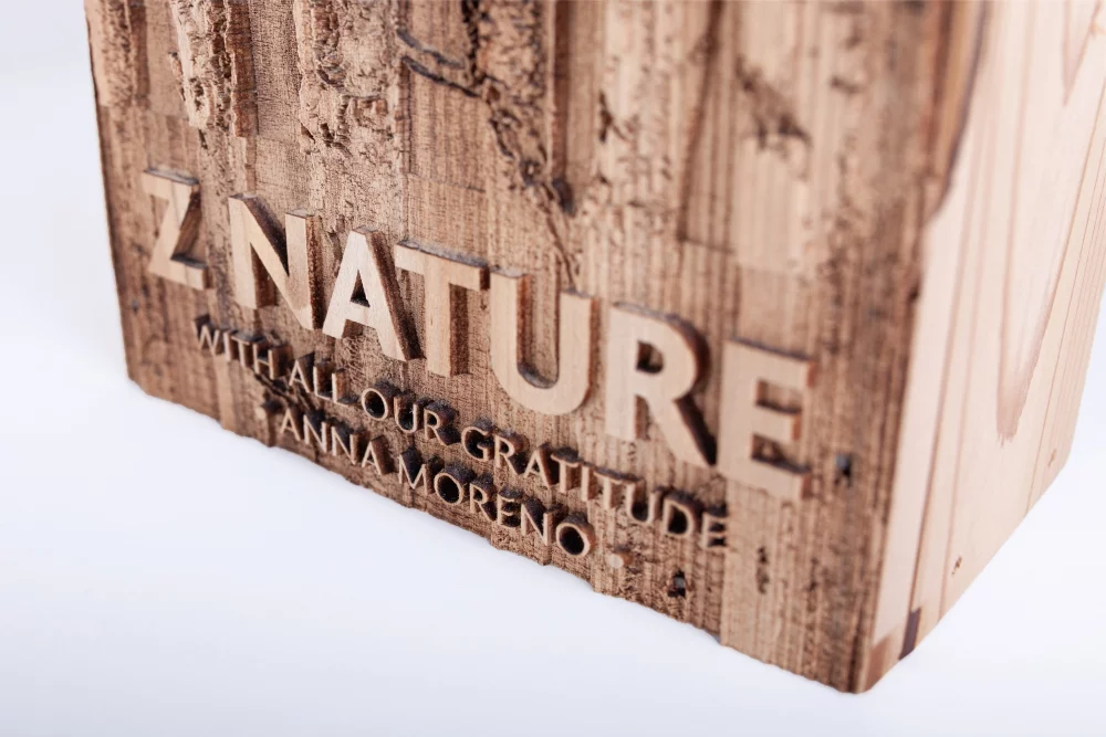 Red Cedar Wood Award with laser etching