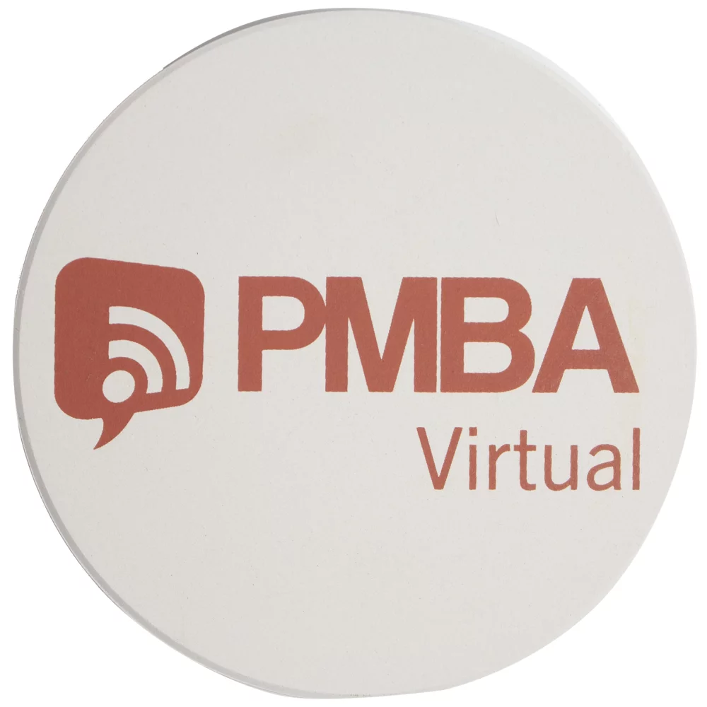 Round Ceramic Coaster: 2 Pc. Set with Stand