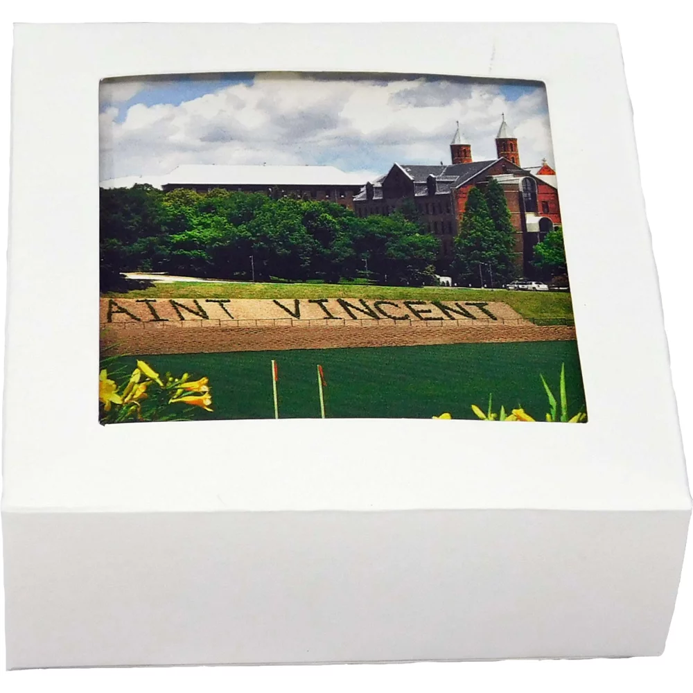 Sous-verre en céramique rond : ensemble de 4 avec support