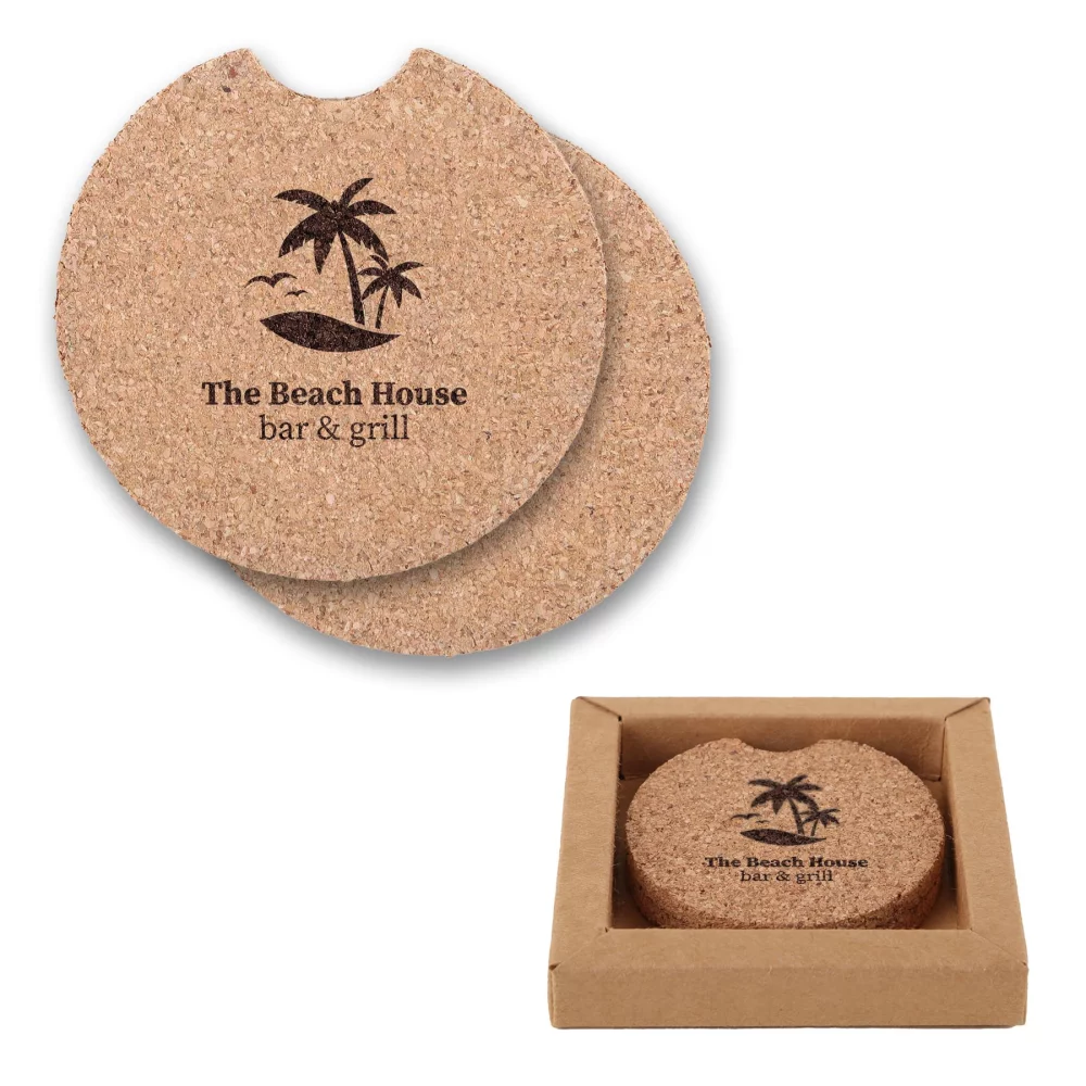 2 Piece Corkster Car Coaster Set In Box