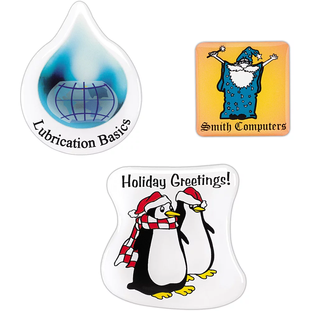 Décalcomanies dômes en couleur complète (taille entre 1 et 3 pouces carrés)