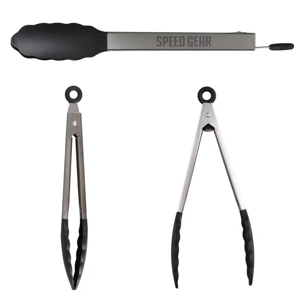 Pinces Blaze 9" en acier inoxydable et silicone