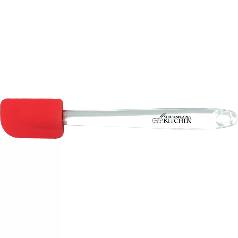 Spatule en silicone avec manche transparent.