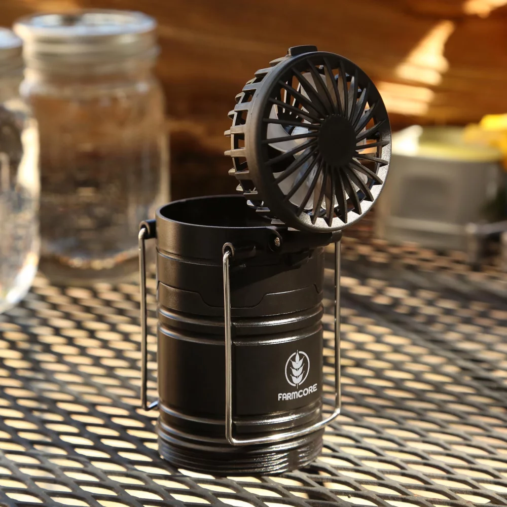 Nouvelle lanterne ventilateur rechargeable double