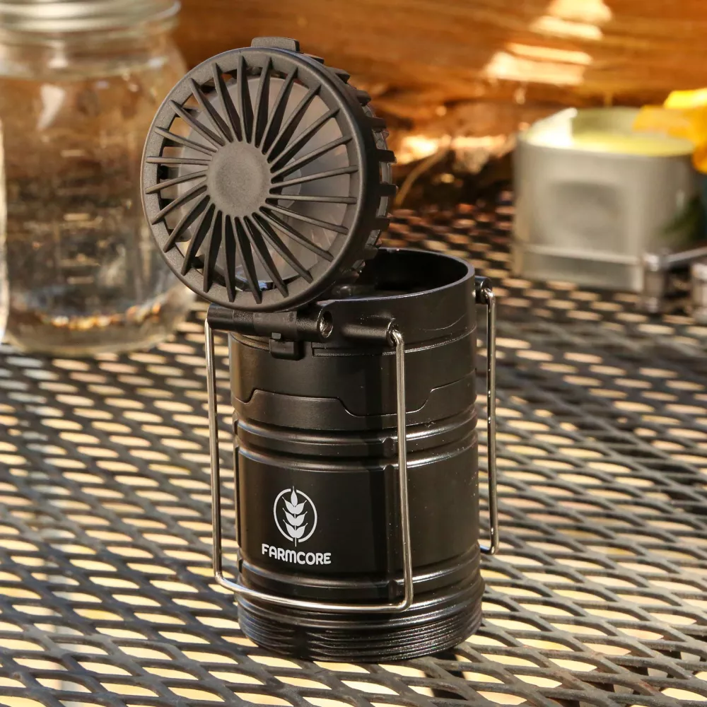 Nouvelle lanterne ventilateur rechargeable double