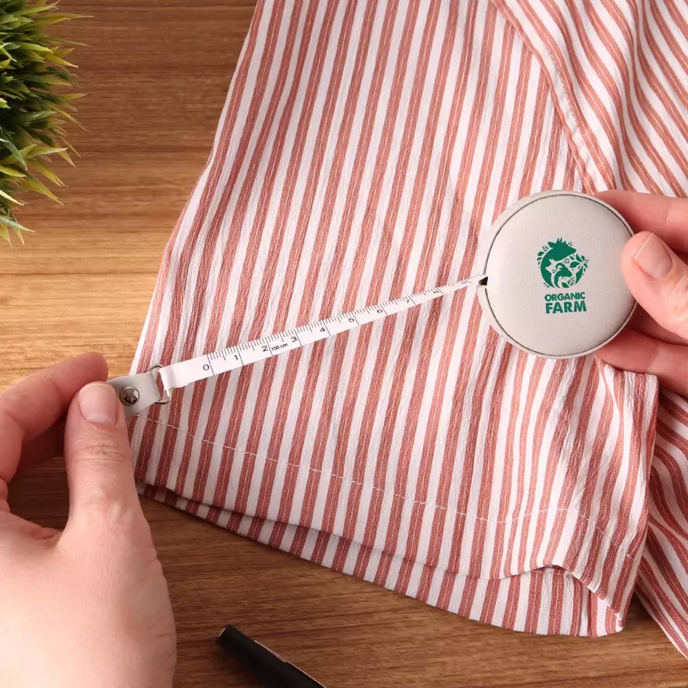 Mètre ruban de poche en cuir végétalien de 5 pieds