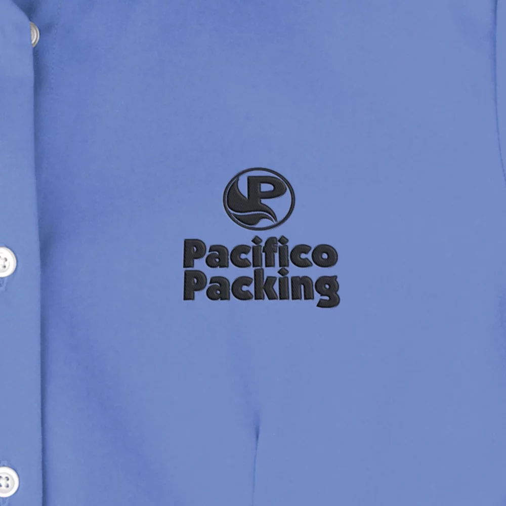 Chemise en twill à manches longues pour dames brodée