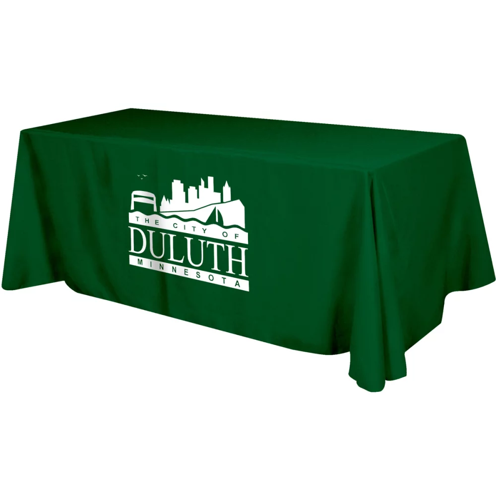 Flat 3-sided Table Cover - fits 8 foot standard table: Polyester