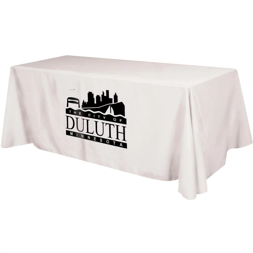 Flat 3-sided Table Cover - fits 8 foot standard table: Polyester