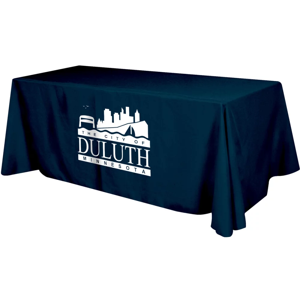 Flat 3-sided Table Cover - fits 8 foot standard table: Polyester