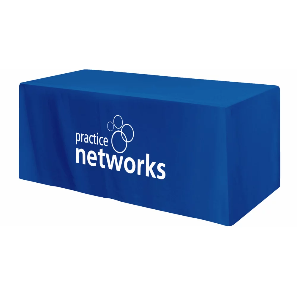 Housse de table ajustée à 3 côtés - convient à une table standard de 6 pieds