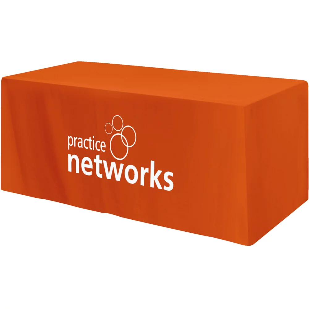 Housse de table ajustée à 3 côtés - convient à une table standard de 6 pieds