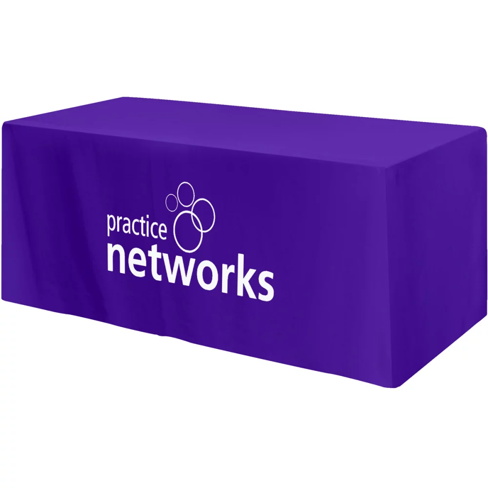 Housse de table ajustée à 3 côtés - convient à une table standard de 6 pieds