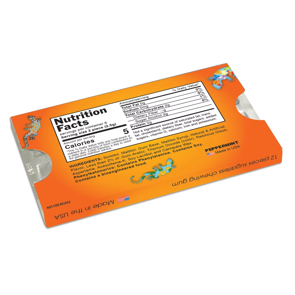 Sugarless Peppermint Chewing Gum